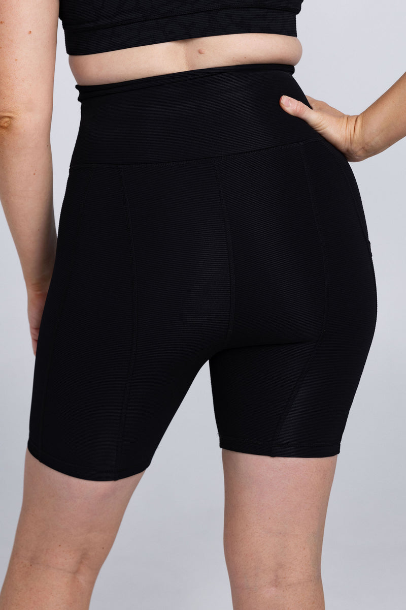 invisiSweat Bike Shorts - High Waisted Basic Black
