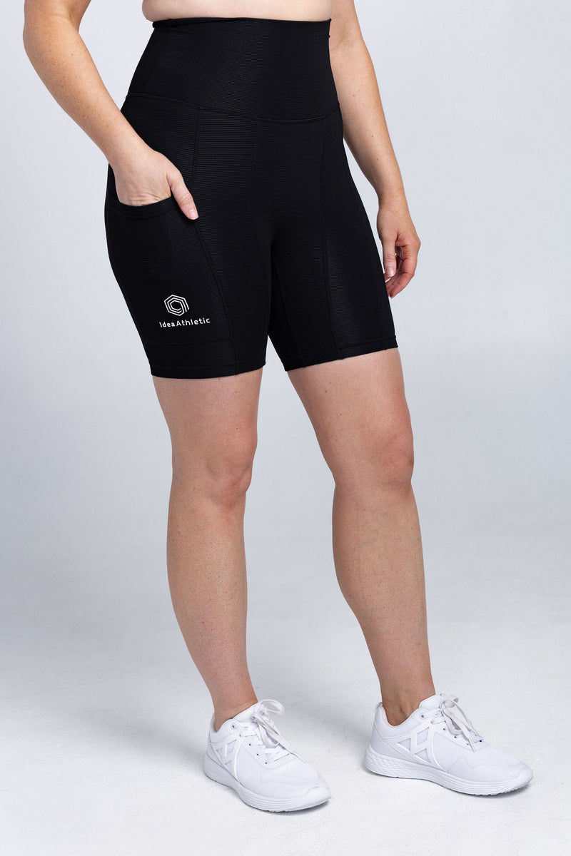 invisiSweat Bike Shorts - High Waisted Basic Black
