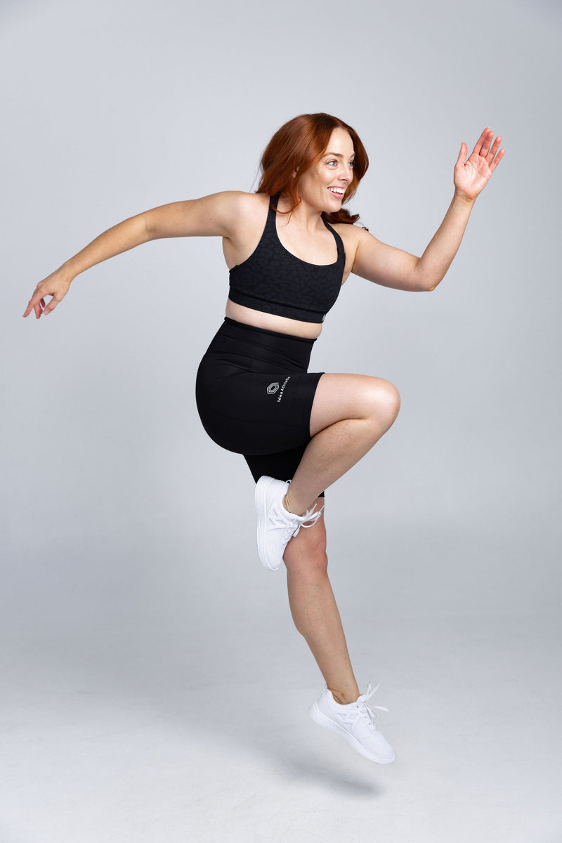 invisiSweat Bike Shorts - High Waisted Basic Black