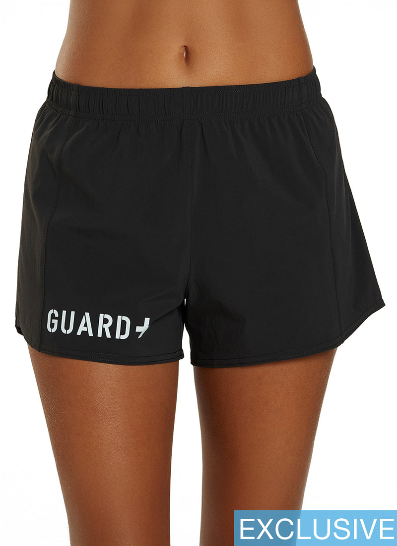 JOLYN Women's Janie 2.0 Lifeguard Logo Run Short