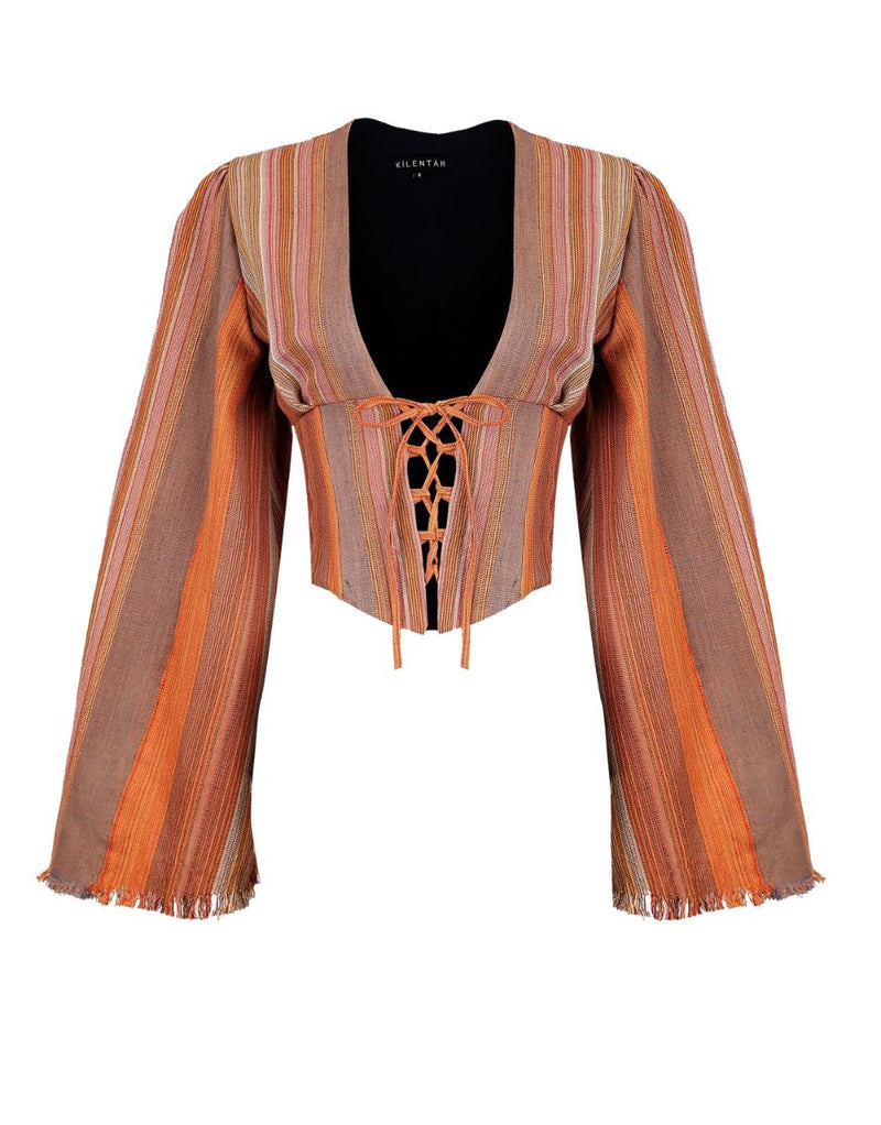Yepa Striped Corset Top