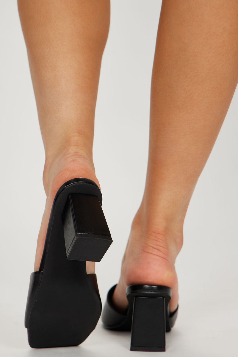 Meant To Last Heeled Mules  - Black