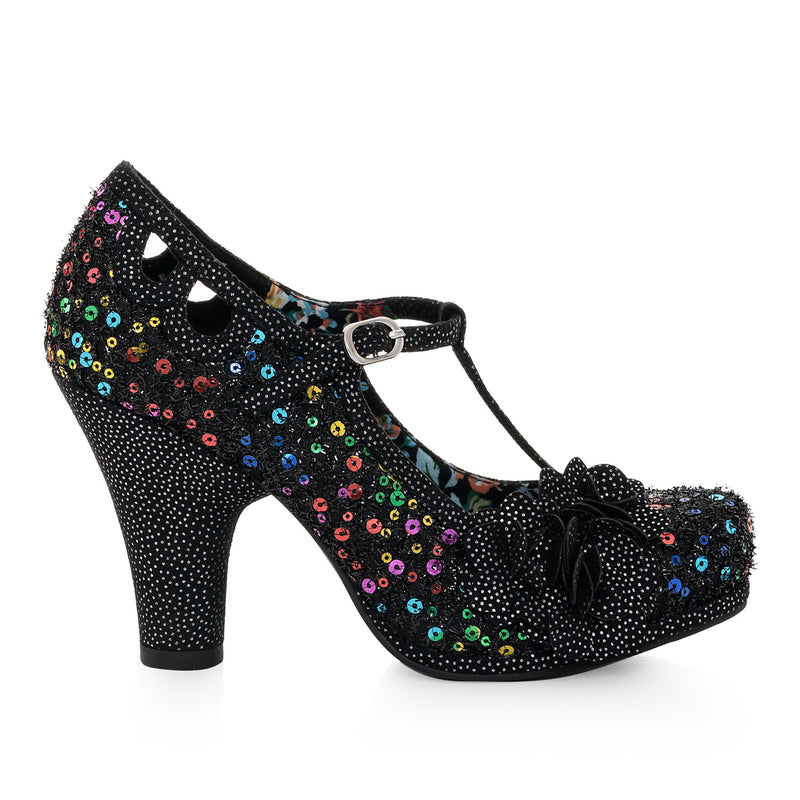 Valerie Sequin T-Bar High Heels by Ruby Shoo