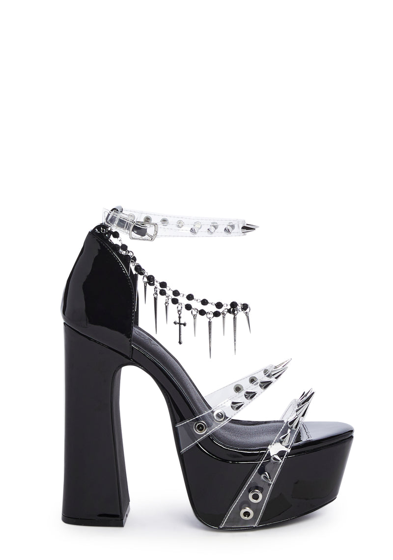 Holy Revelation Platform Heels - Spiked