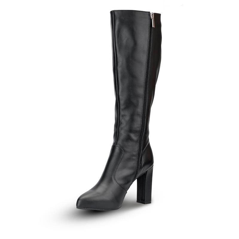 Cali Leather High Heel Long Boots