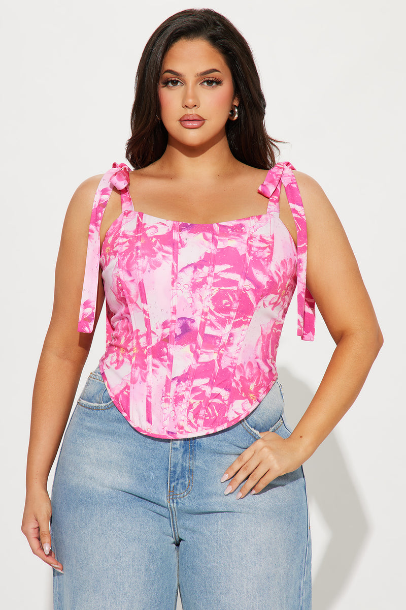 Pure Love Corset Top - Pink/combo