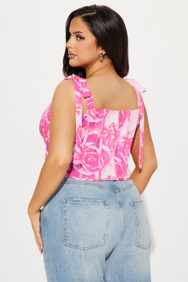 Pure Love Corset Top - Pink/combo