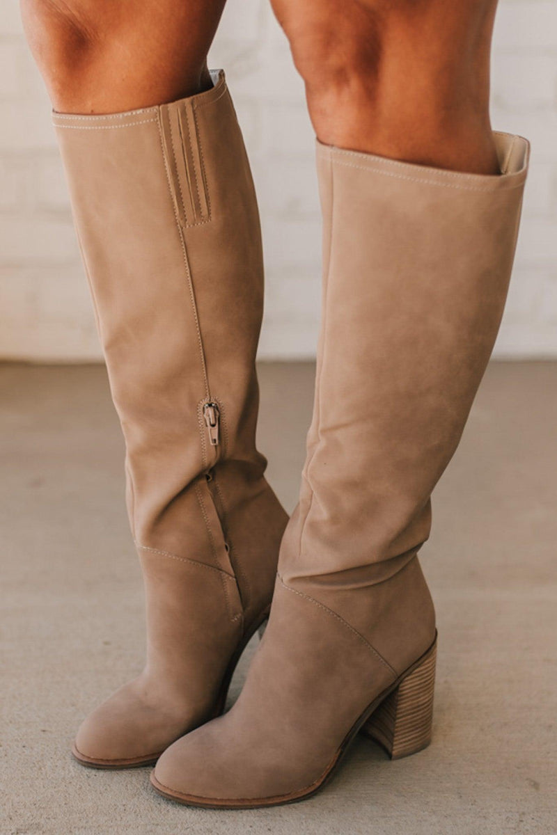 Susie Knee High Block Heel Boots