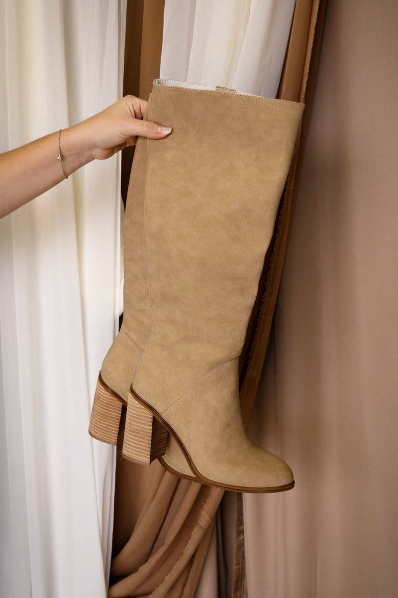 Shiloh Khaki Knee High Boot