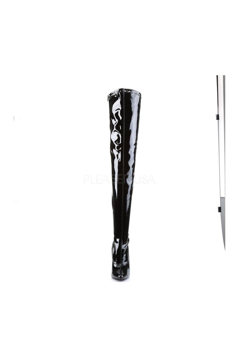 DOMINA-3000 Thigh Boot | Black Patent