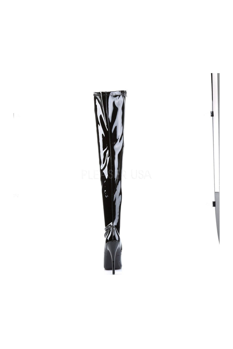 DOMINA-3000 Thigh Boot | Black Patent