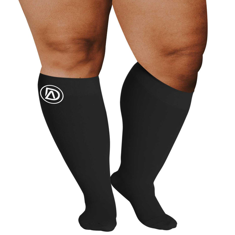 Plus Size Compression Socks 20-30 mmHg | Wide Calf by Dominion Active