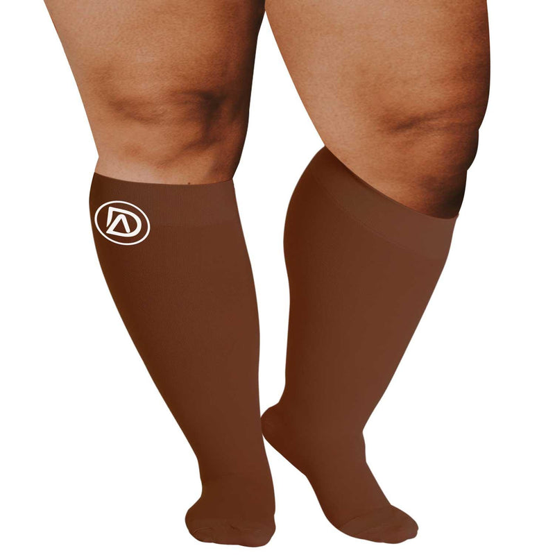 Plus Size Compression Socks 20-30 mmHg | Wide Calf by Dominion Active