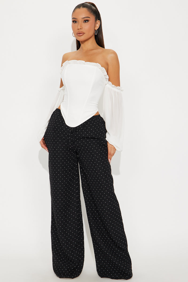 Have It All Off Shoulder Corset Top - White