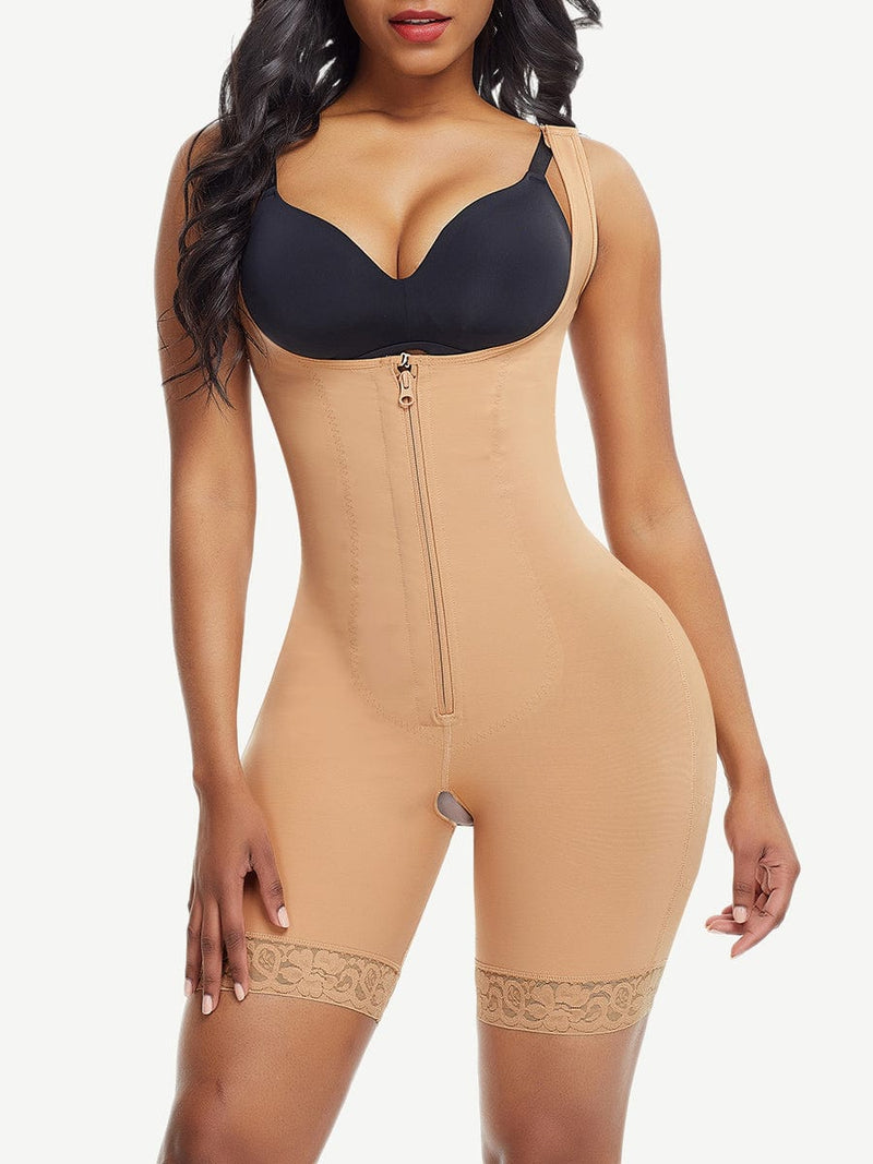 Front Zipper Firmly Black Plus Size Underbust Bodyshaper