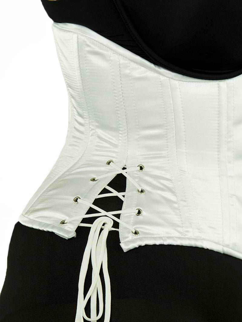 Plus Size Satin Hourglass Curve Standard Underbust Corset with Hip Ties : CS-426
