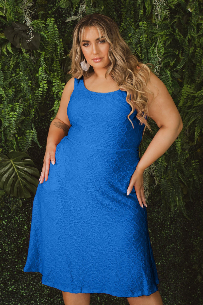 Plus Size Sadie Tank Dress - Blue