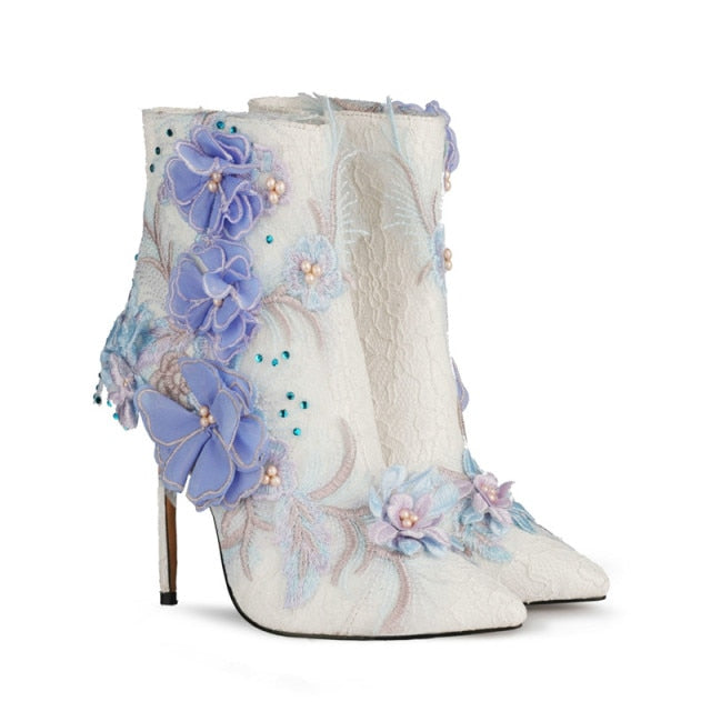Like a Virgin -  High Heel Drag Queen Ankle Boots - Plus size