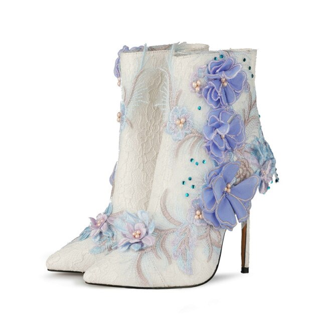Like a Virgin -  High Heel Drag Queen Ankle Boots - Plus size