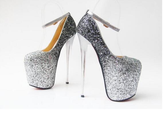 Sable - 20cm Heel Drag Queen Sequin Platform Shoes - Plus size