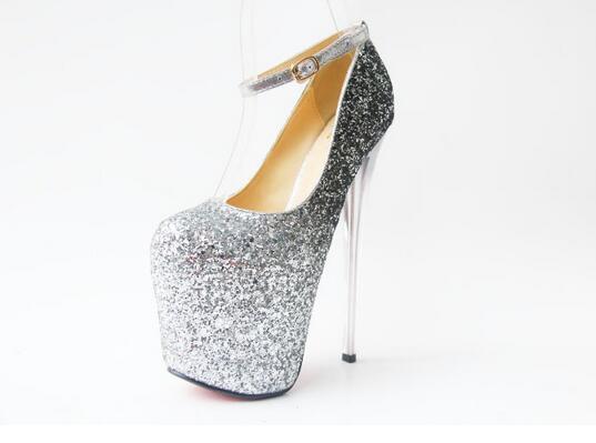 Sable - 20cm Heel Drag Queen Sequin Platform Shoes - Plus size