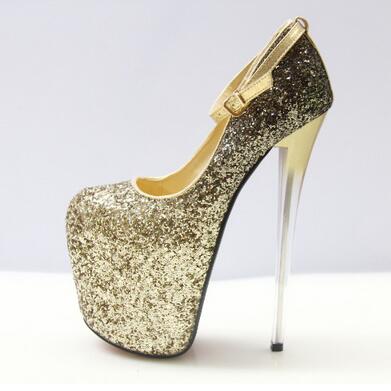 Sable - 20cm Heel Drag Queen Sequin Platform Shoes - Plus size