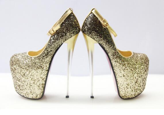 Sable - 20cm Heel Drag Queen Sequin Platform Shoes - Plus size