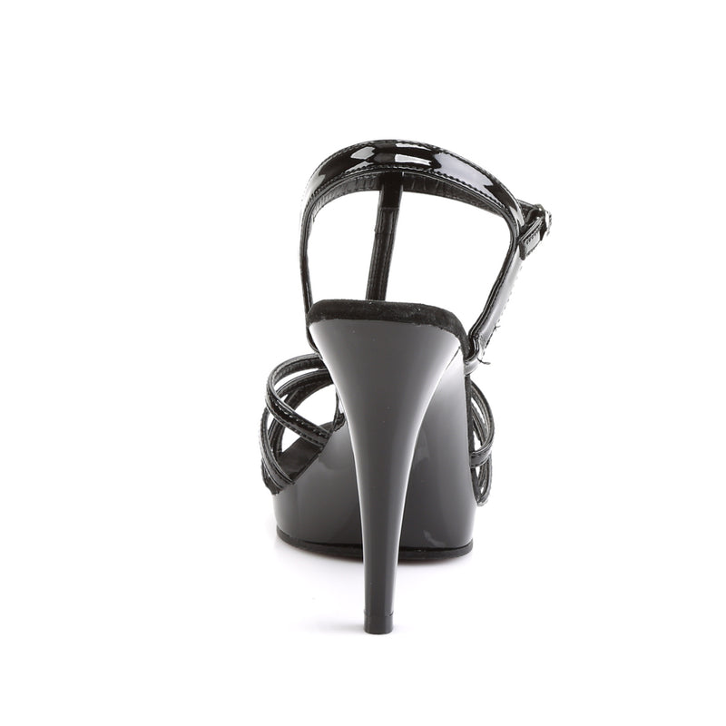 Fabulicious Flair-420 Black PA T-Strap Heels