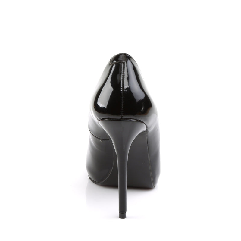 Pleaser Amuse-20 Black Patent 5-Inch Stilettos