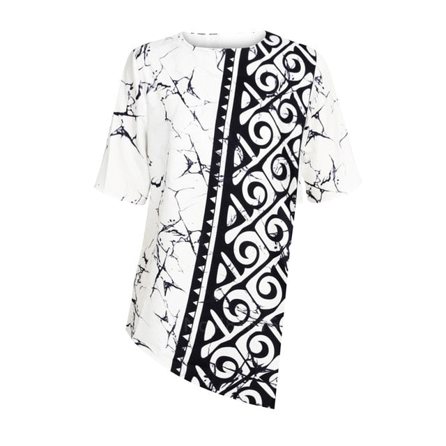 Ladies African Clothes 2020 Dashiki Print Split Top Summer Plus Size Jeans Shirts Clothing African Dresses for Women Top Fashion