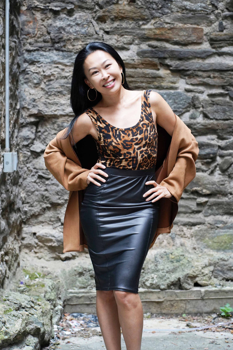 Sleeveless Leopard Print Bodysuit