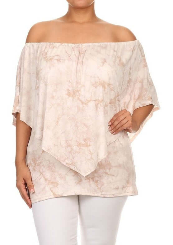 Convertible Tie Dye Top Plus Size CLEARANCE FINAL SALE