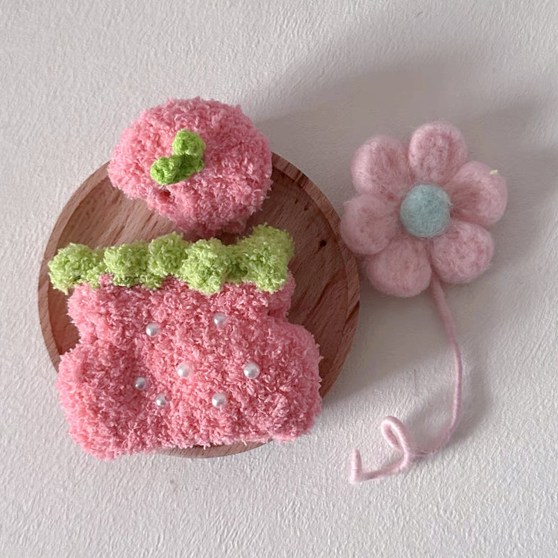 Doll Cloth Blossom StrawBerry Delight Set For Labubu - 071