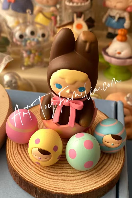 Pucky Chocolate Bunny Baby Figurine - 巧克力兔宝宝吊卡