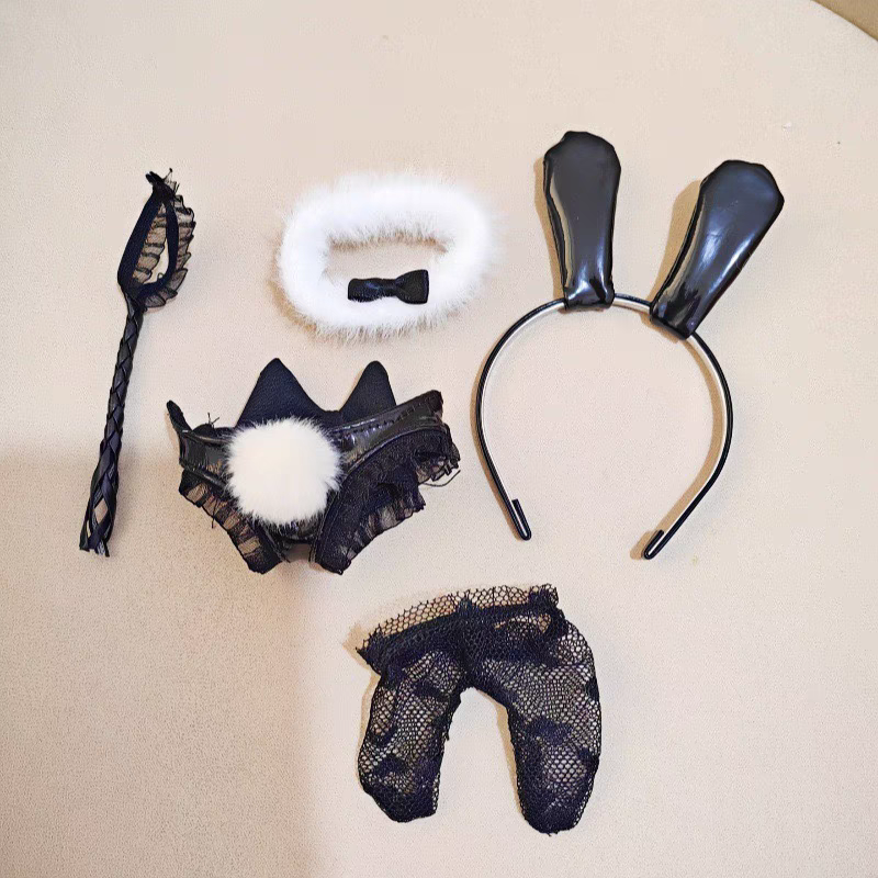Doll Cloth Nocturnal Lapin Noir Set For Labubu - 062