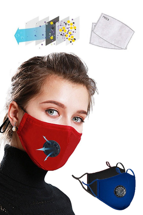 Waterproof Anti Dust Mask with Disposable Mask Filter - Black
