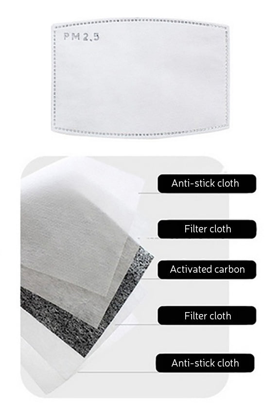 Waterproof Anti Dust Mask with Disposable Mask Filter - Black