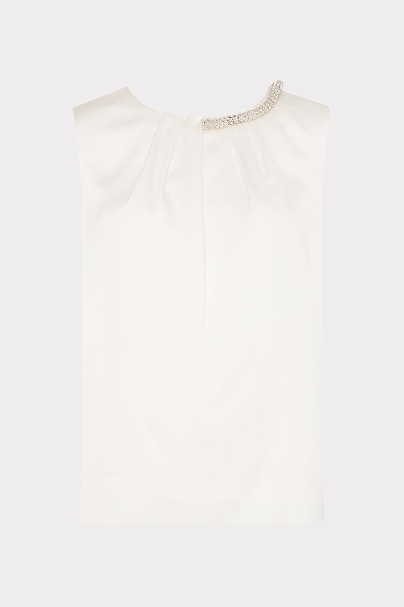 Lily Satin Crystal Embellished Top