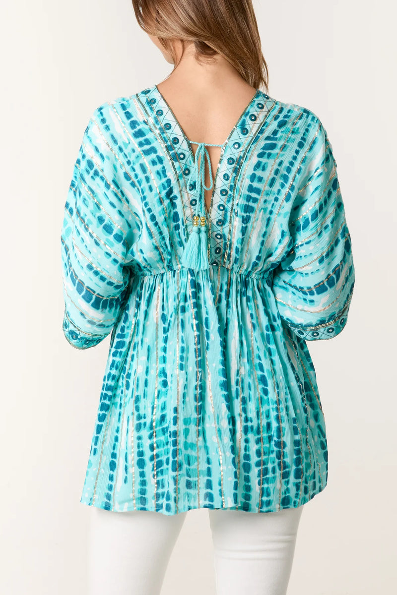 Belle Gold Embellished Smock Top