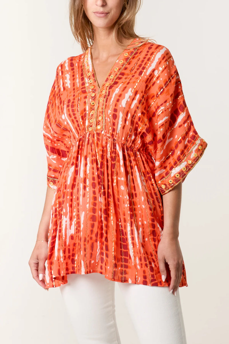 Belle Gold Embellished Smock Top