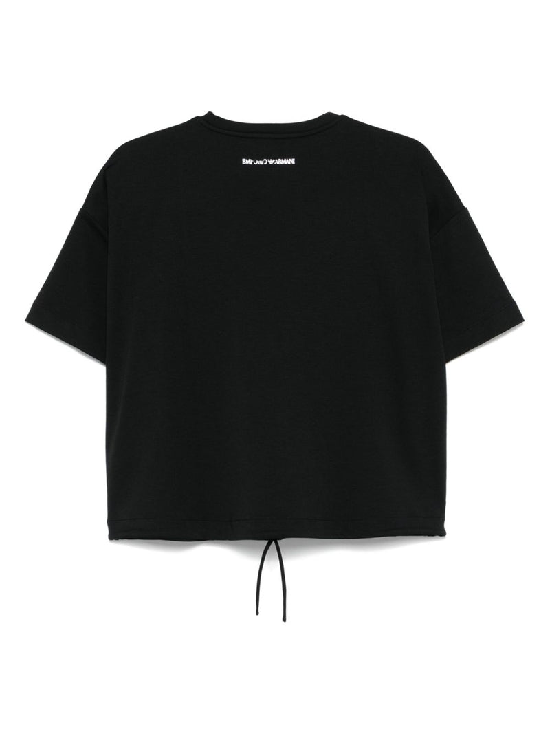 Emporio Armani Embellished Top With Drawstring Hem