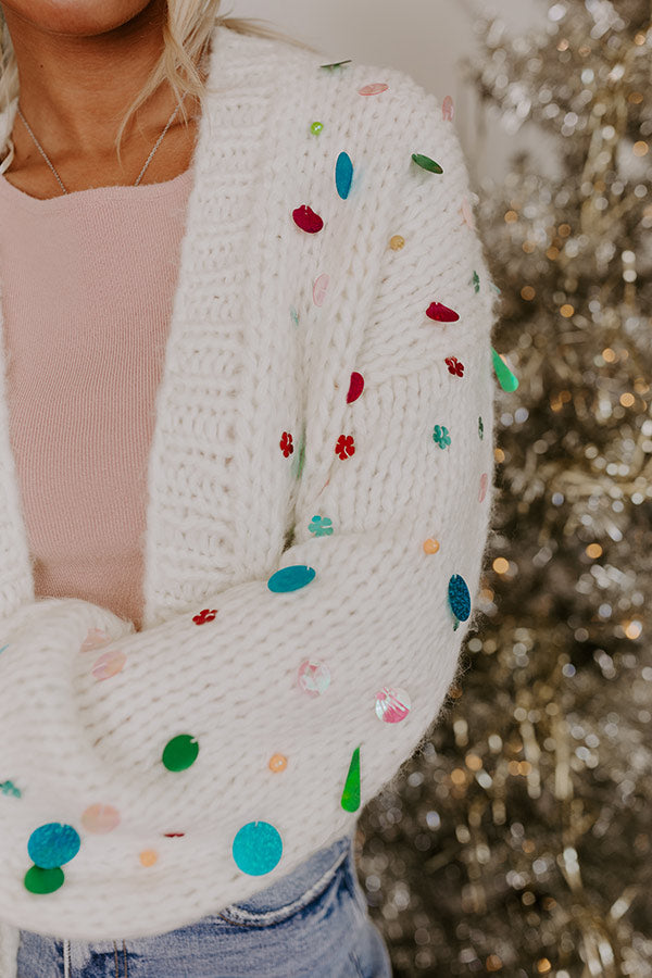 Sweet Smile Sequin Embellished Cardigan