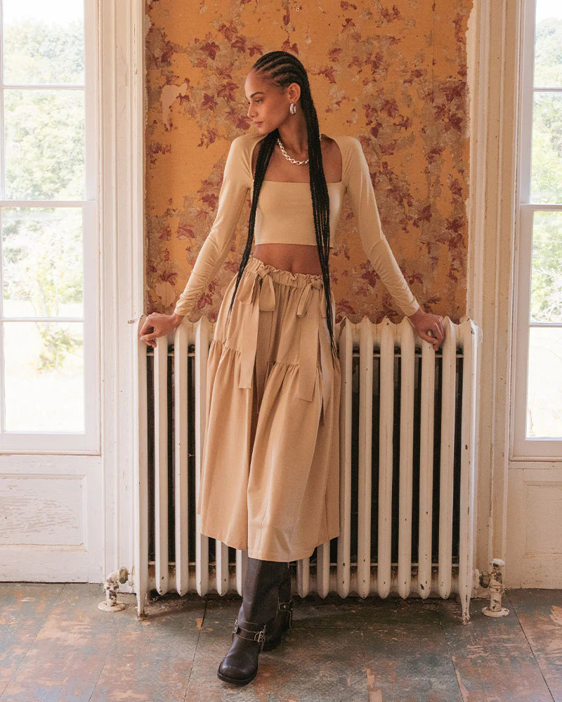 Long Sleeve Bandeau Top