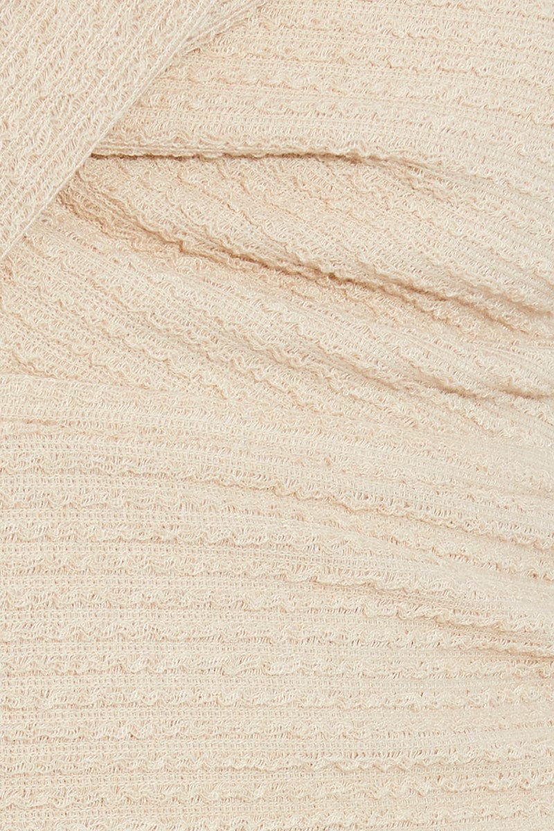 Beige Bandeau Twisted Details