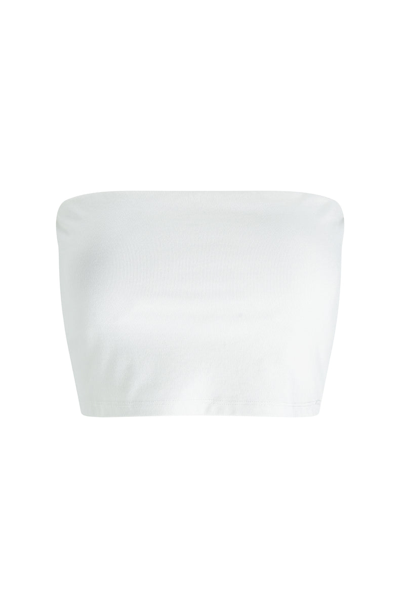 Hug Padded Bandeau Top - White