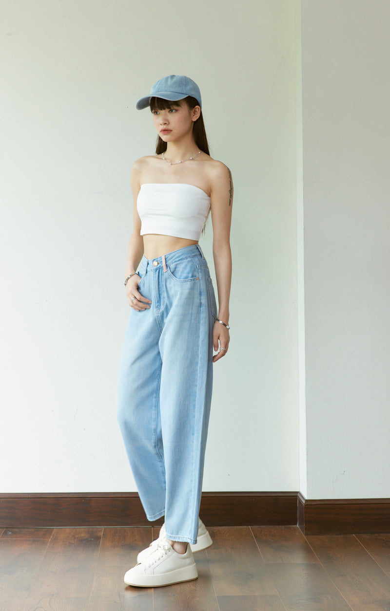 Hug Padded Bandeau Top - White