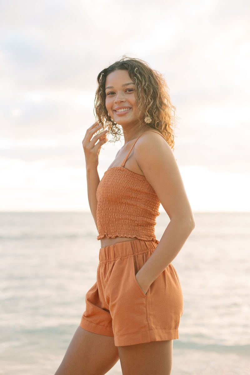 Rumi Bandeau in Burnt Orange