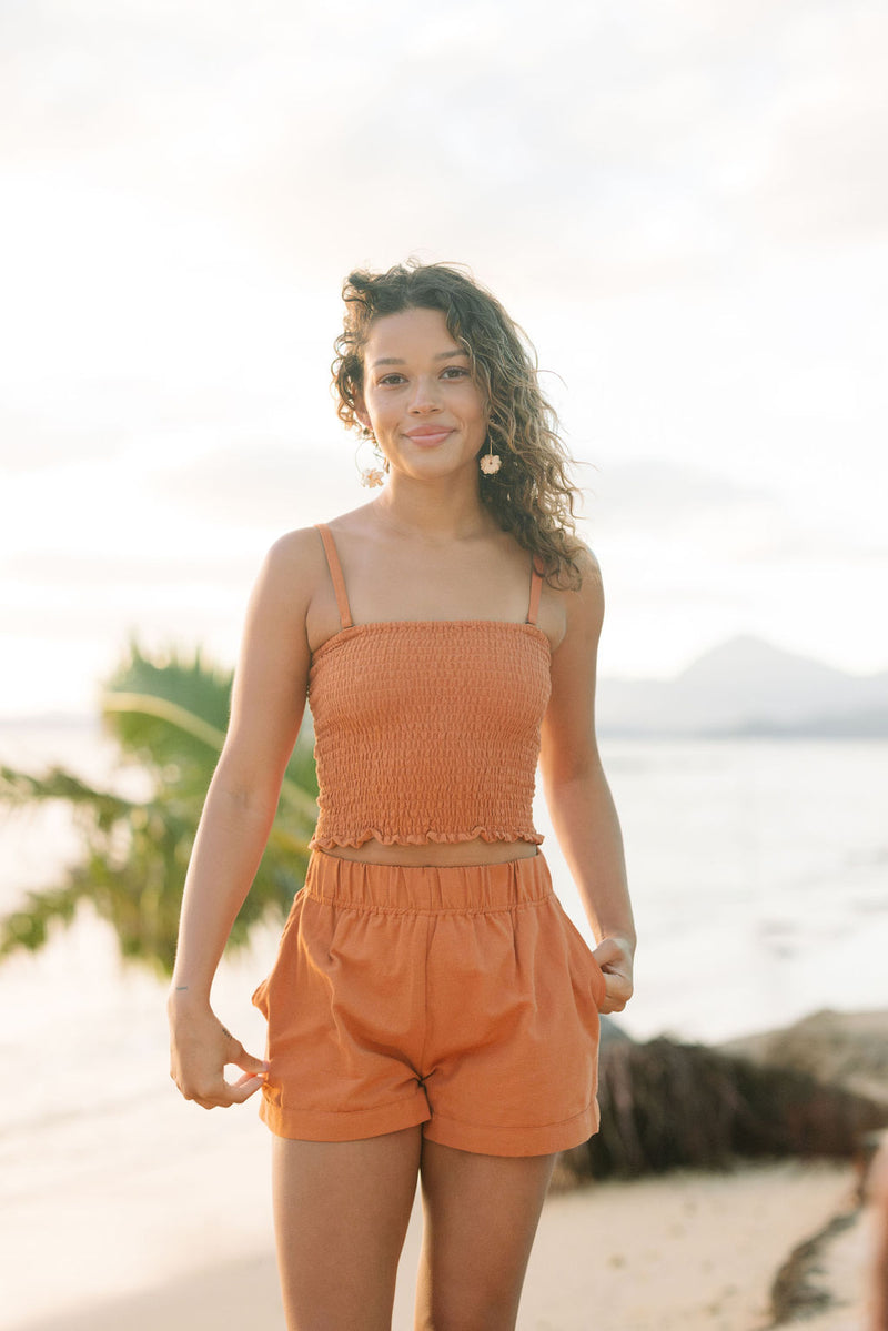 Rumi Bandeau in Burnt Orange