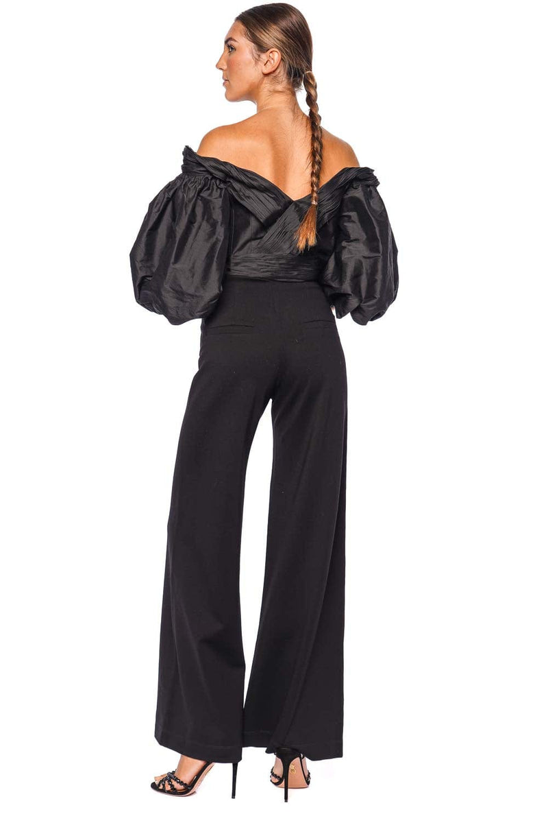 En Poesia Taffeta Off Shoulder Top
