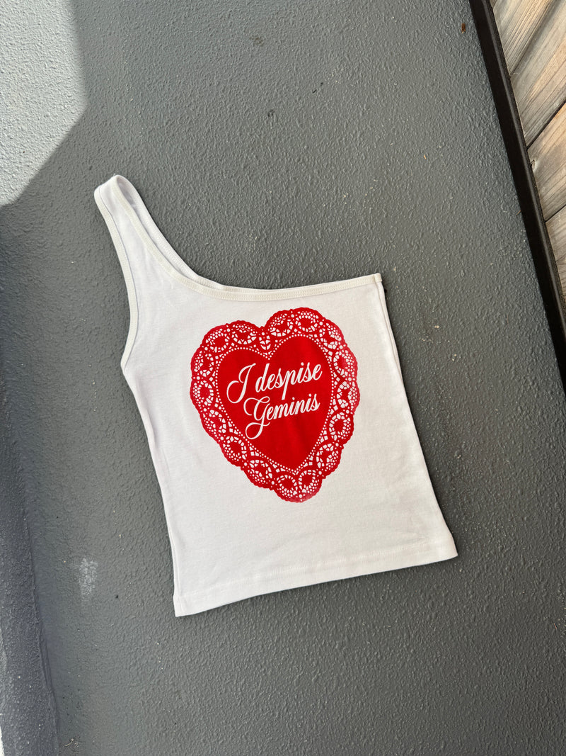 i despise geminis off the shoulder tank